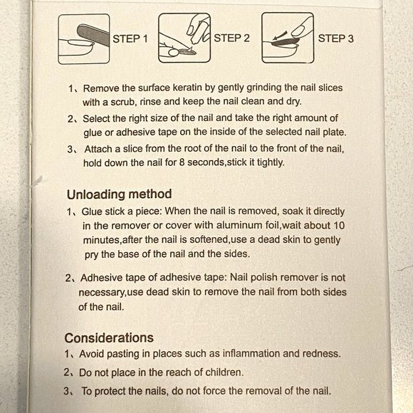 NEW in Box Press-On Nails by Fine NailArt Iridescent Size Long - Picture 4 of 4